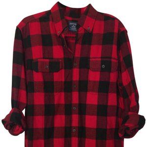 Faded Glory Red and Black button down